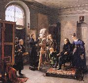 Ludwig Tieck sitting to the Portrait Sculptor David d'Angers Carl Christian Vogel von Vogelstein
